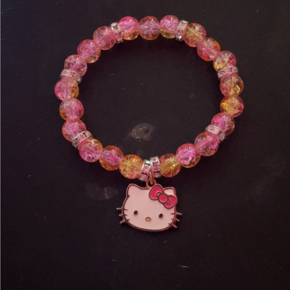 Hello Kitty Pink and Yellow Charm Bracelet